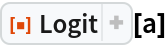 ResourceFunction["Logit"][a]