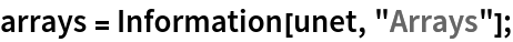 arrays = Information[unet, "Arrays"];