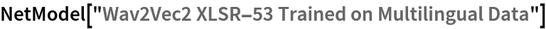 NetModel["Wav2Vec2 XLSR-53 Trained on Multilingual Data"]