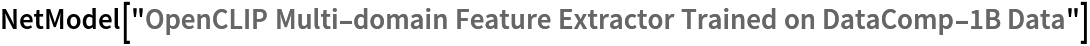 NetModel["OpenCLIP Multi-domain Feature Extractor Trained on DataComp-1B Data"]