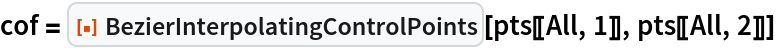 cof = ResourceFunction["BezierInterpolatingControlPoints"][
  pts[[All, 1]], pts[[All, 2]]]
